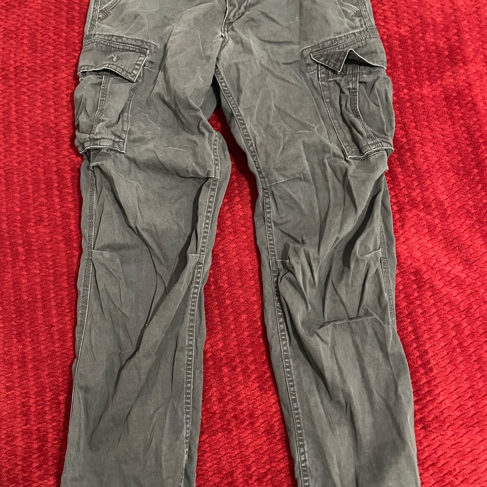 Gray vintage Cargo Pants Durable Cotton